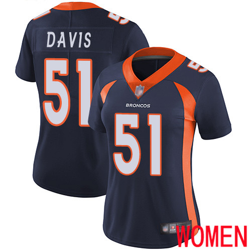 Women Denver Broncos #51 Todd Davis Navy Blue Alternate Vapor Untouchable Limited Player Football NFL Jersey